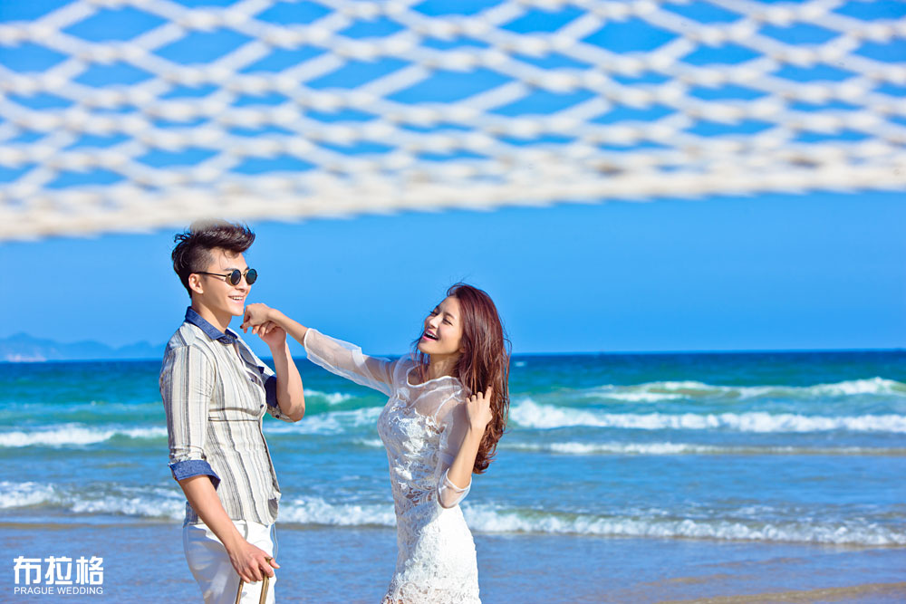 清凉夏日海边情侣浪漫季写真