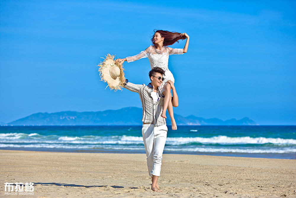 清凉夏日海边情侣浪漫季写真